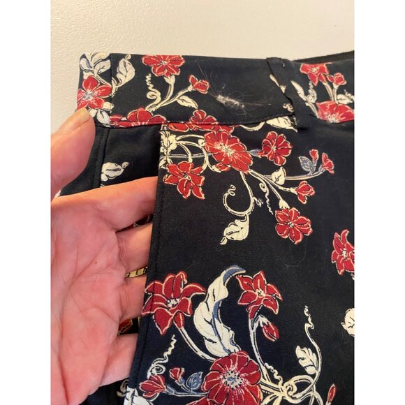 Lane Bryant Floral Print Black Pants Glamour X Mid-Rise Cropped Size 16 - Picture 5 of 10